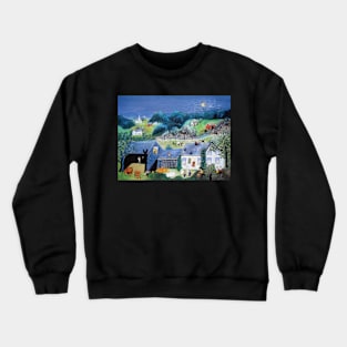 halloween grandma moses Crewneck Sweatshirt